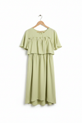 Avocado Green Nursing Dress - Wrinkle Free
