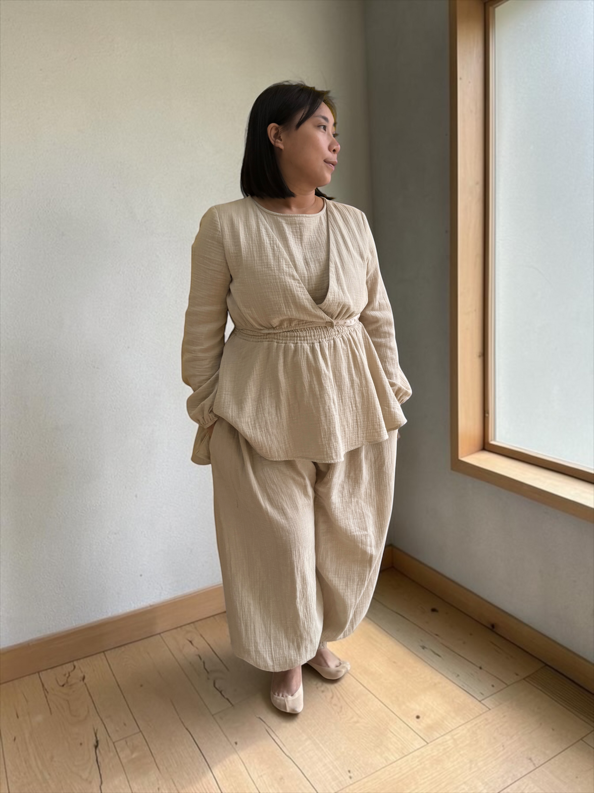 Cotton Muslin Maternity Pants | Made in Hong Kong