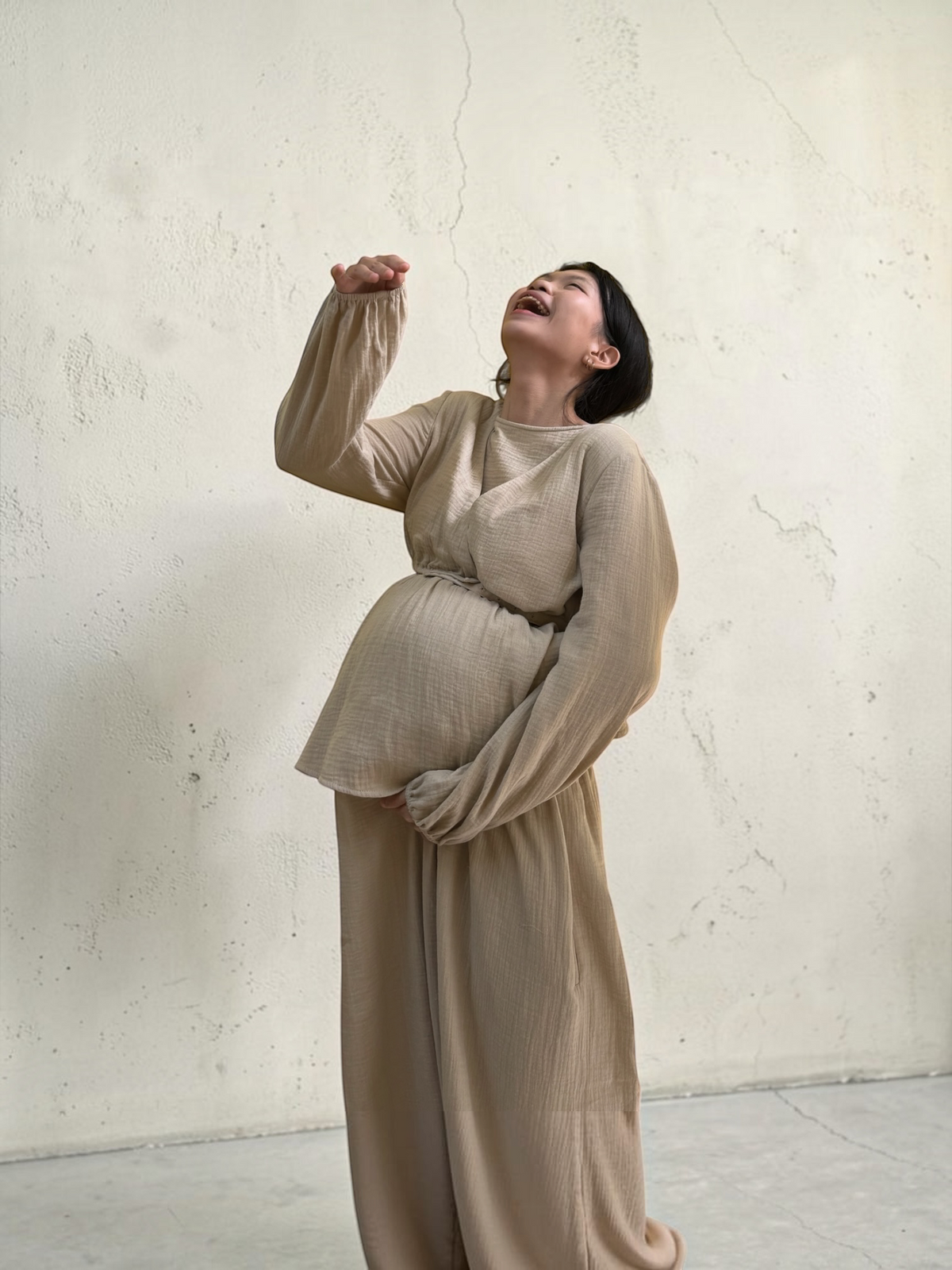 Cotton Muslin Maternity Pants | Made in Hong Kong