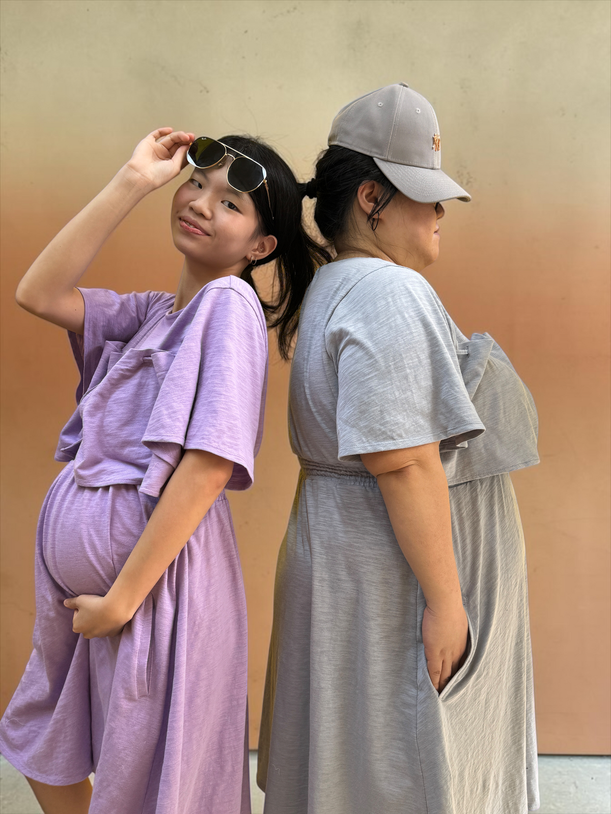 100% Soft Cotton Maternity & Nursing Short Sleeve Dress
